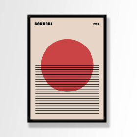 איור דיגיטלי צבעוני בסגנון באוהאוס